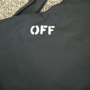 Off white one piece swim suit
